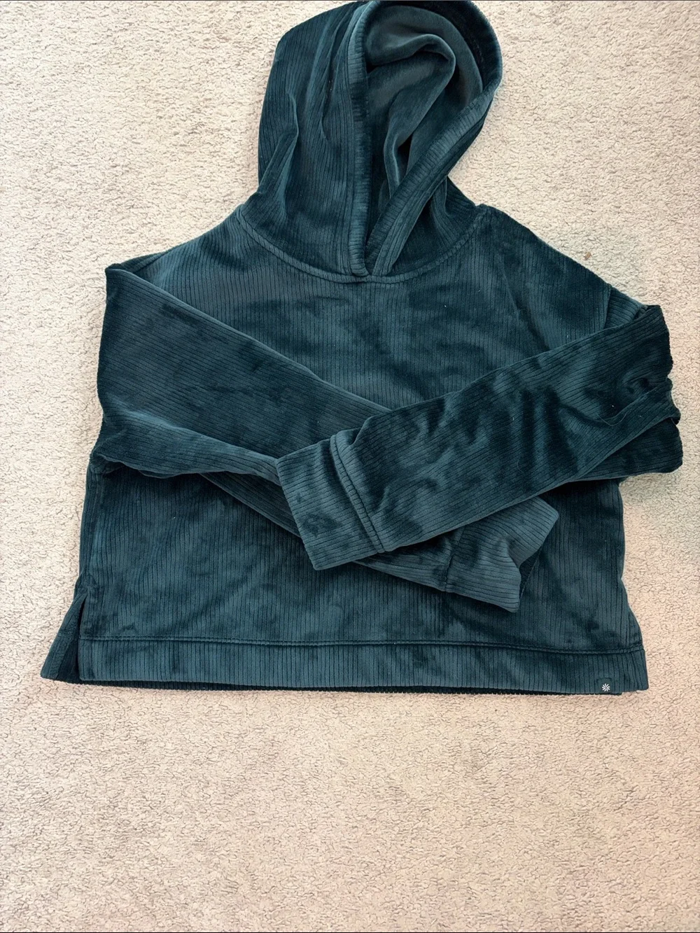 Athleta Kids Wide-Leg Corduroy Hoodie Set in Deep Teal